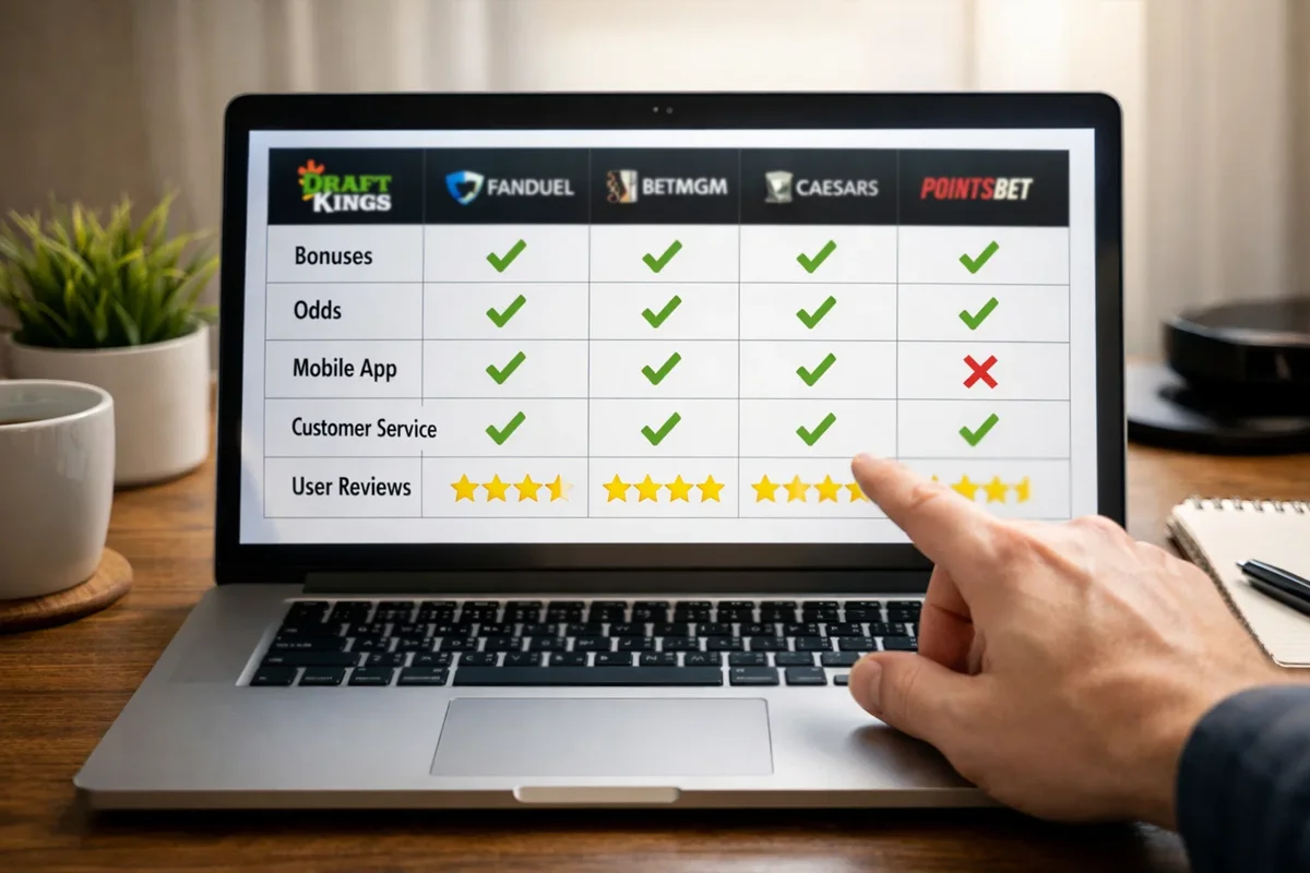 Side by side sportsbook feature comparison