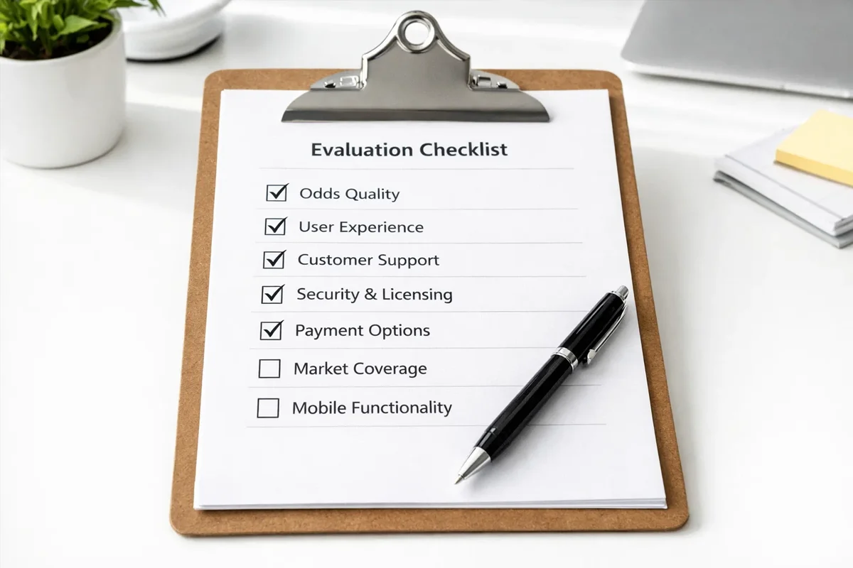 Checklist for evaluating sportsbook quality