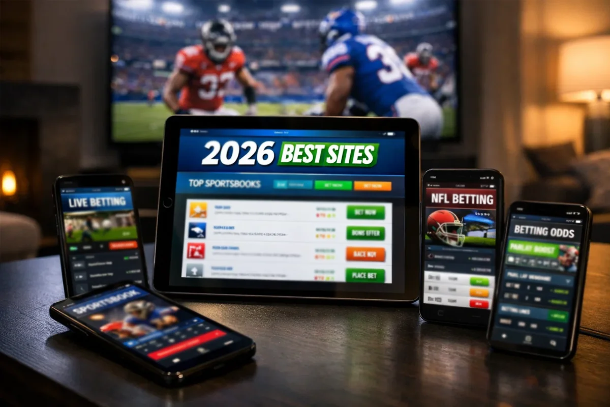 Top sportsbook apps displayed on mobile devices