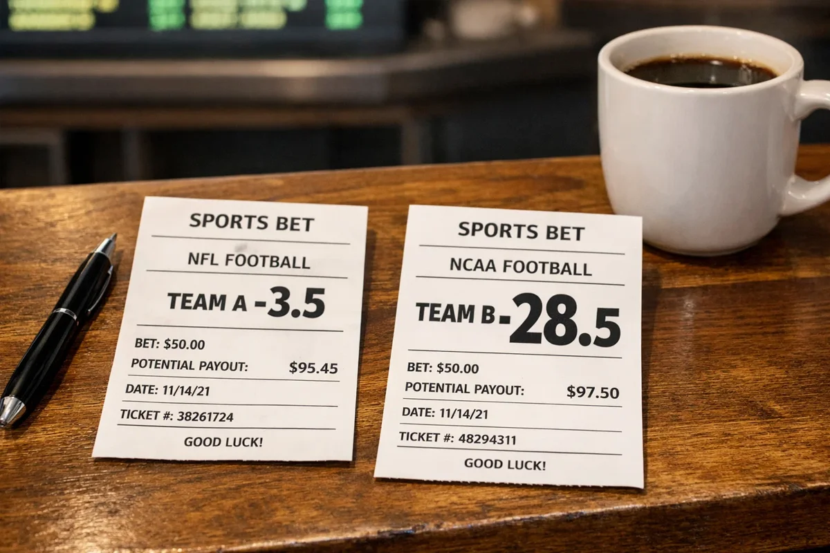 Point spread comparison between NFL and college games